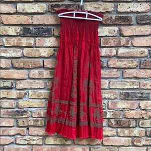 Red, Fitted Sundress, One Size